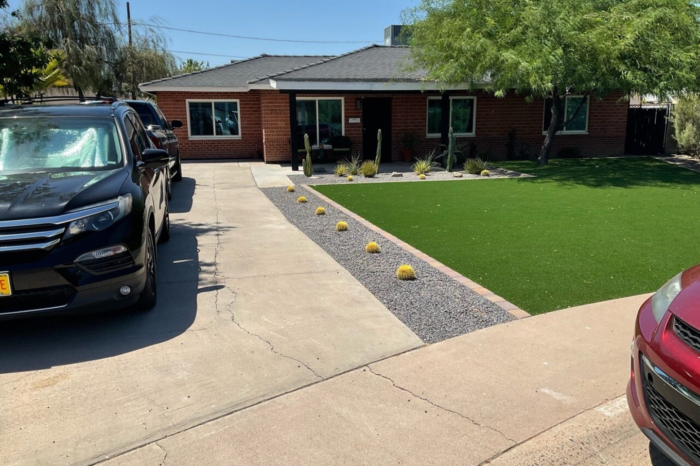 carport before picture view from the street